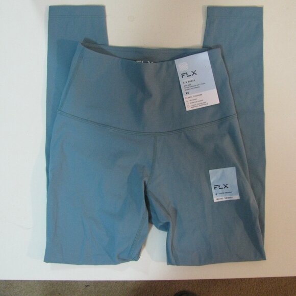 FLX Pants - FLX Affirmation Leggings XS NWT $45 High Rise Moisture Wicking Blue